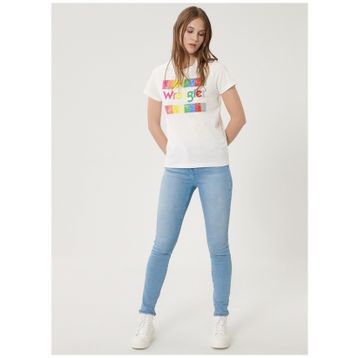 Wrangler W27HZI29R Yüksek Bel Dar Paça Skinny Fit Düz Kadın Denim Pantolon