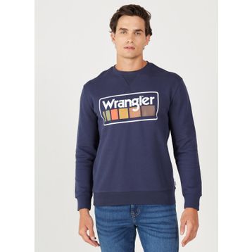 Wrangler W646H1114 Bisiklet Yaka Lacivert Erkek Sweatshirt