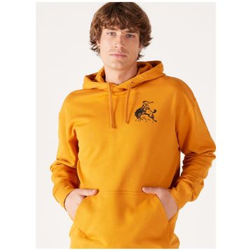 Wrangler W656I4H43 Turuncu Kapüşon Yaka Erkek Sweatshirt