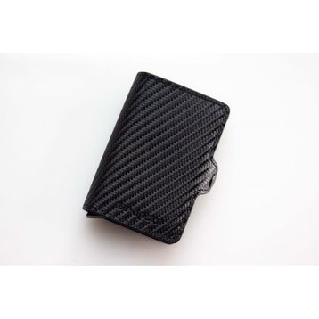Wrapsol Çiftli Siyah Karbon Mekanizmalı Cüzdan