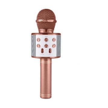 WS-858 Gümüş Bluetooth Karaoke Mikrofon