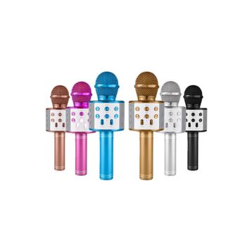 WS-858 Pembe Bluetooth Karaoke Mikrofon