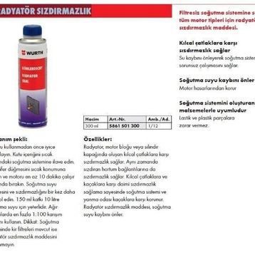 Würth 300 ml Radyatör Koruyucu