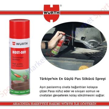 Würth 300 ml Rost Off Plus Pas Sökücü Sprey