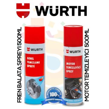 Würth 500 ml Motor Temizleyici+500 ml Fren Balata Spreyi