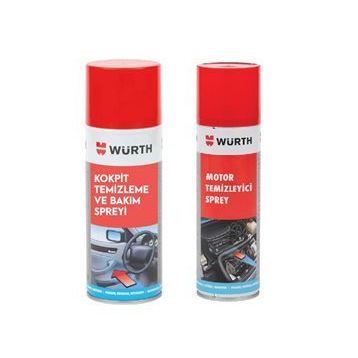 Würth Motor Temizleyici+Araç Kokpit Temizleme ve Bakım Spreyi