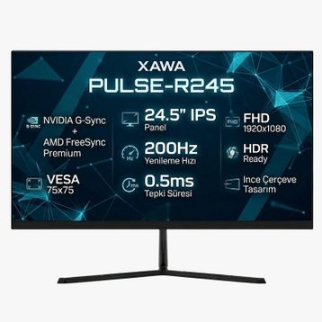 Xawa Pulse-R245 24.5 inç 200Hz 0.5ms FHD IPS Gaming Monitör