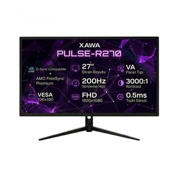 Xawa Pulse-R270 27 inç 200Hz 0.5ms Gaming FHD VA Gaming Monitör