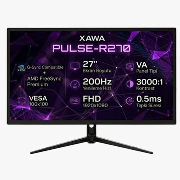 Xawa Pulse-R270 27 inç 200Hz 0.5ms Gaming FHD VA Gaming Monitör