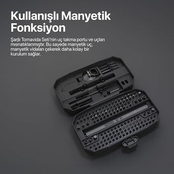 Xenon Smart X6833 Hassas Şarjlı 153 Parça Tornavida Vidalama Seti