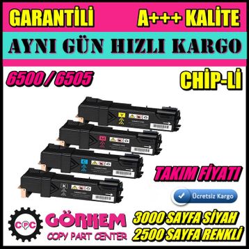 Xerox Phaser 6500 / 6505 Muadil Toner Takım
