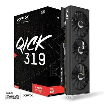 XFX Speedster QICK 319 Radeon RX 7700 XT Black Edition RX-77TQICKB9 12GB GDDR6 192 Bit Ekran Kartı
