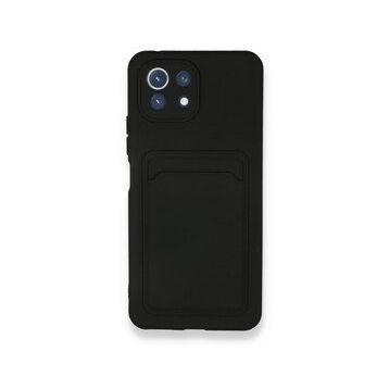 Xiaomi Mi 11 Kelvin Kartvizitli Silikon - Siyah Cep Telefonu Kılıfı