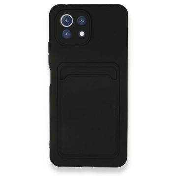 Xiaomi Mi 11 Kelvin Kartvizitli Silikon - Siyah Cep Telefonu Kılıfı