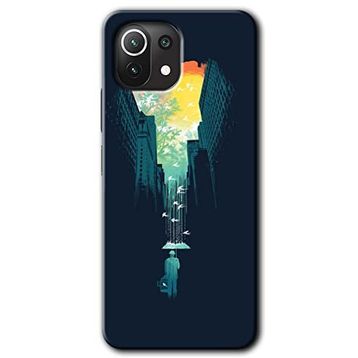 Xiaomi Mi 11 Lite Hd Desen Baskılı City Bird Sky Arka Kapak Kılıf