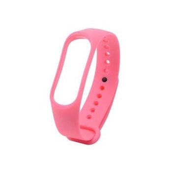 Xiaomi Mi Band 3 ve Mi Band 4 Saydam Pembe Yedek Silikon Bileklik