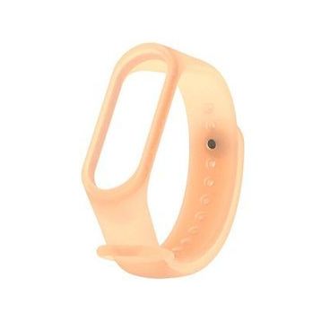 Xiaomi Mi Band 3 ve Mi Band 4 Saydam Turuncu Yedek Silikon Bileklik