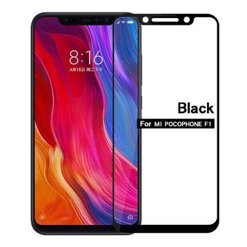 Xiaomi Pocophone F1 Siyah Temperli Ekran Koruyucu Uyumlu Kırılmaz Cam