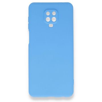Xiaomi Redmi Note 9 Pro Nano İçi Kadife Silikon - Mavi Cep Telefonu Kılıfı