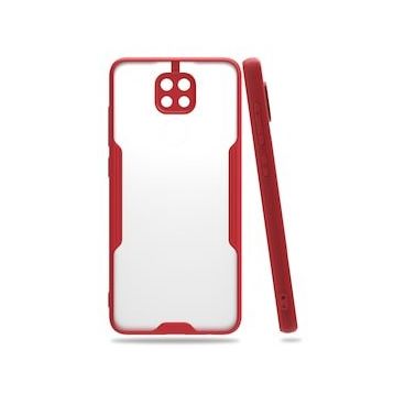 Xiaomi Redmi Note 9s Platin Silikon - Kırmızı Kılıf