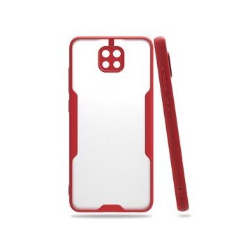 Xiaomi Redmi Note 9s Platin Silikon - Kırmızı Kılıf