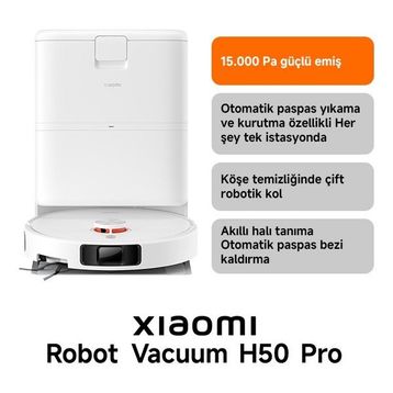 Xiaomi Robot Vacuum H50 Pro Akıllı Robot Süpürge