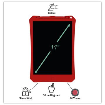 Xiaomi Wicue Kırmızı 11 inç LCD Dijital Çizim Tableti