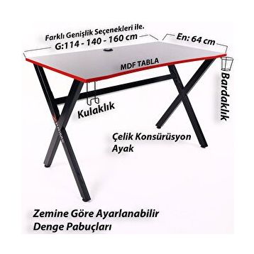 XPrime Noxus 140 cm Oyuncu Masası