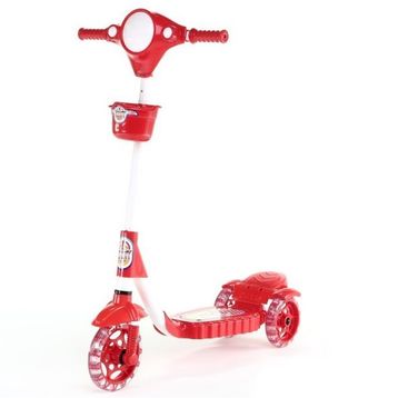 XScooty Silikon Kırmızı 3 Tekerlekli Frenli Çocuk Scooter