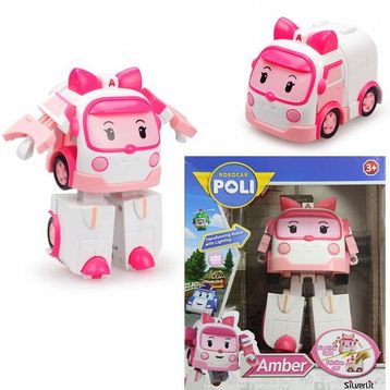 Yabidur Robocar Poli Robot Işıklı Figür Amber