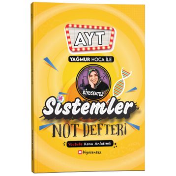 Yağmur Hoca ile AYT Biyosentez Sistemler Not Defteri Tamamı El Yazılı - KR Akademi Yayınları