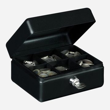 Yale 15x11.5x8 cm Küçük Boy Taşınabilir Siyah Mekanik Bozuk Para Kasası