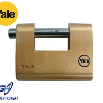 Yale 80" Oval Kayar Pimli Pirinç Asma Kilit