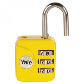 Yale YP1/28/121/1 Geniş Tip Mini Şifreli Travel Asma Kilit