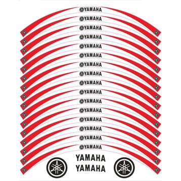 Yamaha R 25 Beyaz Kırmızı Jant Şeridi