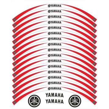Yamaha YS 125 Beyaz Kırmızı Jant Şeridi