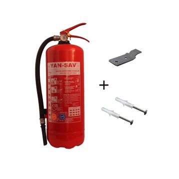 Yan-Sav 6 kg Yangın Tüpü, Askı Aparatı, Dübel Vida