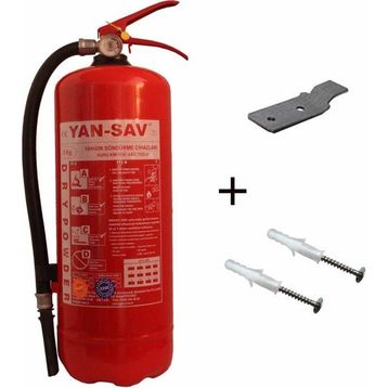 Yan-Sav 6 kg Yangın Tüpü, Askı Aparatı, Dübel Vida