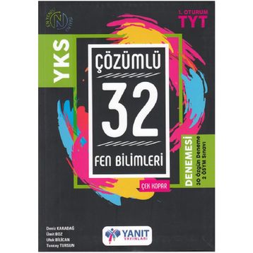 Yanıt Yayınları TYT Fen Bilimleri Çözümlü 32 Deneme