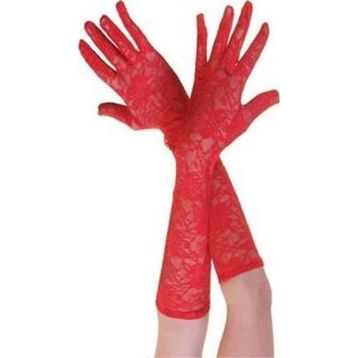 Yapı Market Kırmızı Renk Orta Boy Dantelli Eldiven