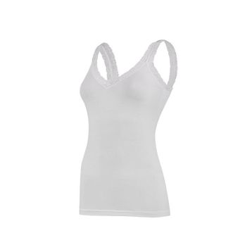 Yaren Tuhafiye 2260 6 Adet Beyaz Yıldız Likralı Dantelli Askılı Kadın Atlet