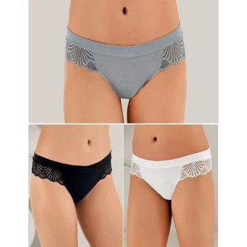 Yaren Tuhafiye 6'lı Paket B3088 Şahinler Bayan Dantelli Likralı Tanga Külot