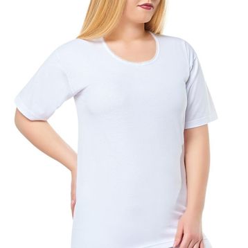 Yaren Tuhafiye 6'lı Paket Seher Yıldız Bayan Kısa Kollu Beyaz Atlet
