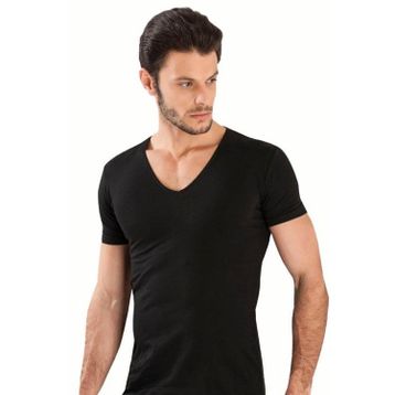 Yaren Tuhafiye 713 6'lı Fanila Renkli Paket Hmd Likralı Erkek V Yaka Kısakol Atlet