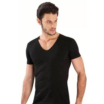 Yaren Tuhafiye 713 6'lı Fanila Renkli Paket Hmd Likralı Erkek V Yaka Kısakol Atlet