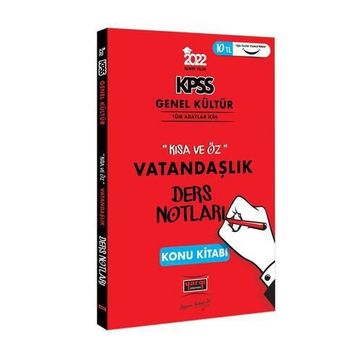 Yargı 2022 Kpss Genel Kültür Kisa Ve Öz Vatandaslik Ders Notlari Konu Kitabi