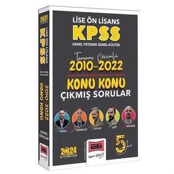 Yargı 2024 KPSS Lise Ön Lisans Genel Yetenek Genel Kültür 2010-2022 Tamamı Çözümlü Konu Konu Çıkmış Sorular