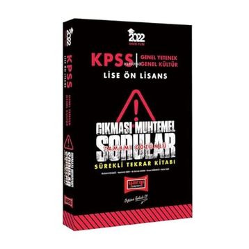 Yargı 2024 KPSS Lise Ön Lisans Genel Yetenek Genel Kültür 2010-2022 Tamamı Çözümlü Konu Konu Çıkmış Sorular