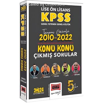 Yargı 2024 KPSS Lise Ön Lisans Genel Yetenek Genel Kültür 2010-2022 Tamamı Çözümlü Konu Konu Çıkmış Sorular