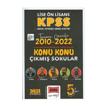 Yargı 2024 KPSS Lise Ön Lisans Genel Yetenek Genel Kültür 2010-2022 Tamamı Çözümlü Konu Konu Çıkmış Sorular